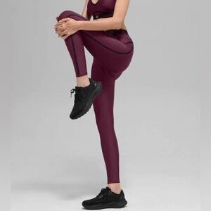 Alo Yoga Airlift High-Waist Line Up Legging - Burgundy size Small NWT